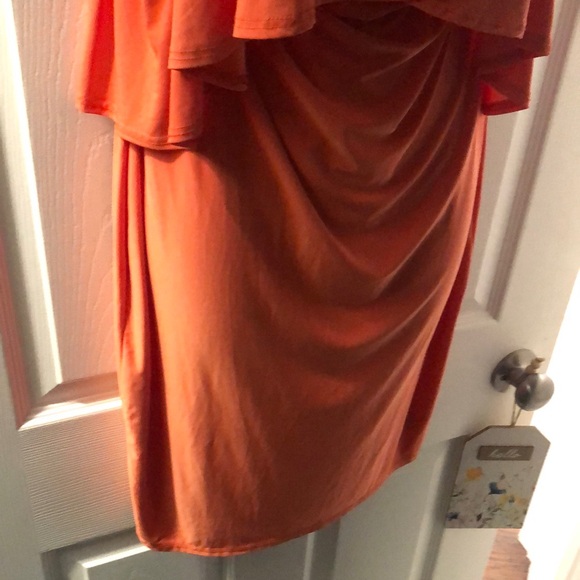 Fashion to Figure Orange Tiered Midi Sundress with Spaghetti Straps - Picture 3 of 9